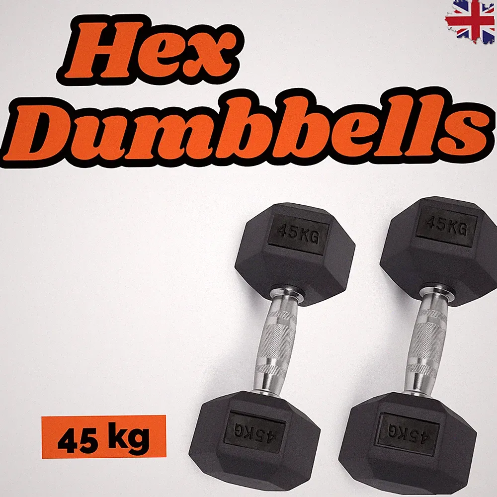 Gummi Hex Hanteln 45 kg Paar Handgewichte Home Gym Hex Hantel