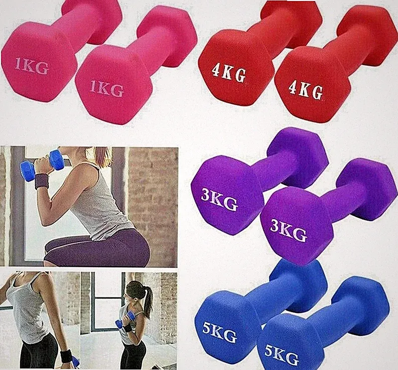 Hantel Gewichte Paar Damen Set Fitness Yoga Damen Pilates Gym DIMOND SHAPE