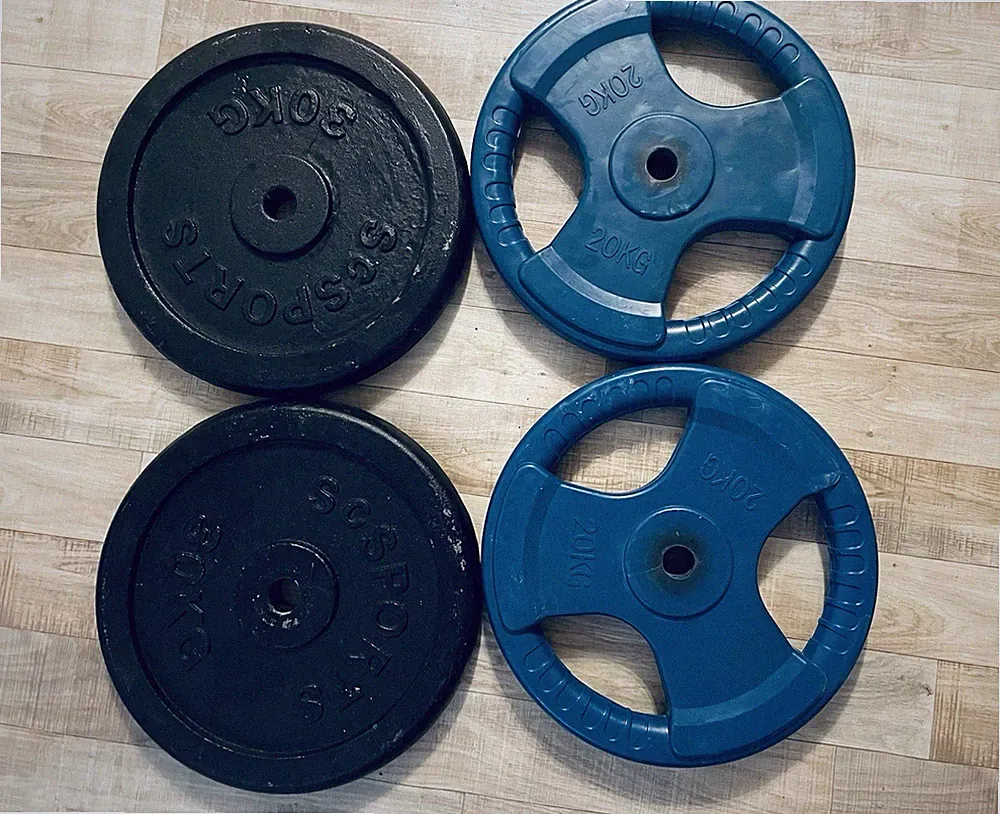 Hantel Set 2x30kg Guss und 2x20kg Gummi , Insgesamt 100 Kg