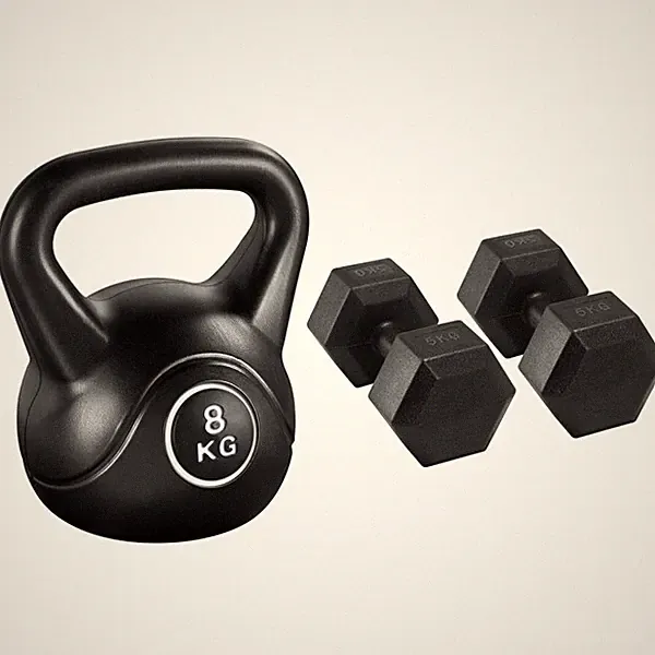 Hantel-Set 8kg Kugelhantel & 2 Stück 5kg Hanteln 3 Stück Hantel-Set für Training