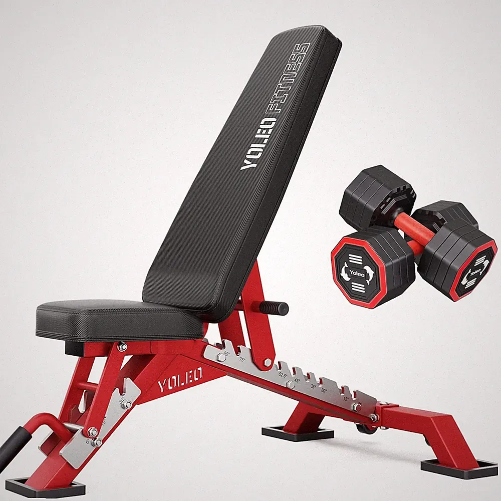 Hantelbank Set Krafttraining Verstellbare Hanteln Home Gym Fitness 4-10KG