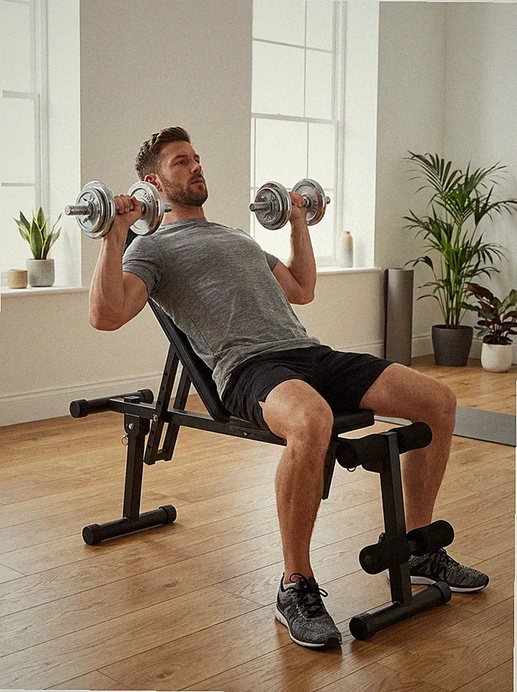Hantelbank verstellbar (7 Neigungen) – Kraftgerät für Zuhause & Fitnessstudio