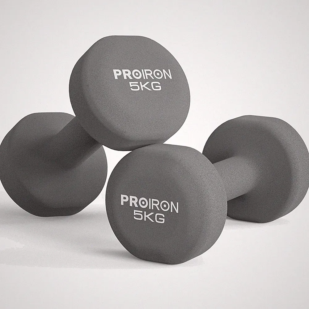 Hanteln Kurzhanteln Set 2x5kg Neopren Gusseisen Fitness Gymnastik Yoga Pilate...