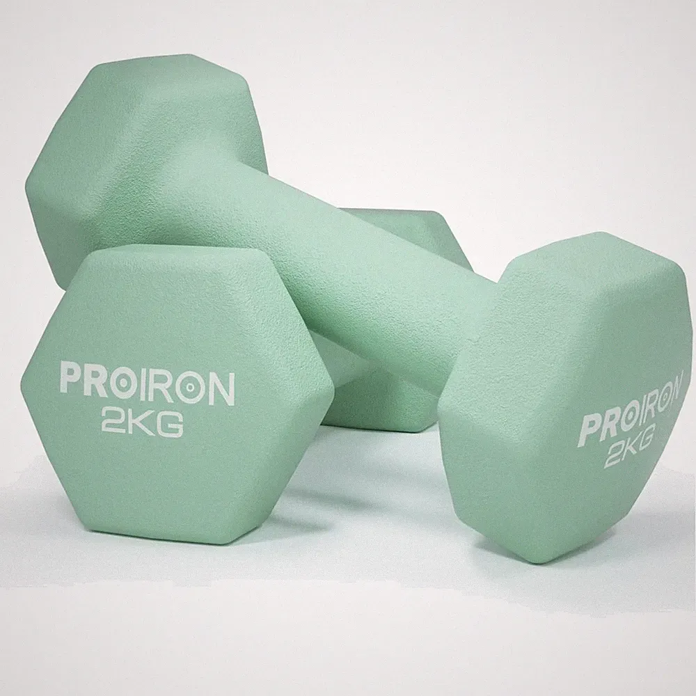 Hanteln Set 2x2kg Gusseisen Neopren rutschfest für Fitness Heimstudio