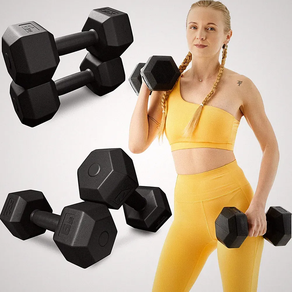 Hanteln Set Kurzhanteln 2er Set 12 kg (2x6 kg) Hanteln Dumbbell Set TREX SPORT