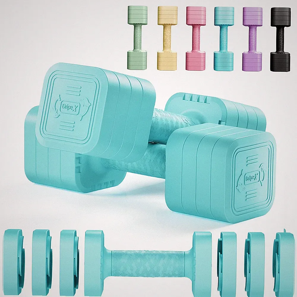 Hanteln Set Viereck Verstellbar Home Gym Anti-Rutsch Griff 2 x 5 kg