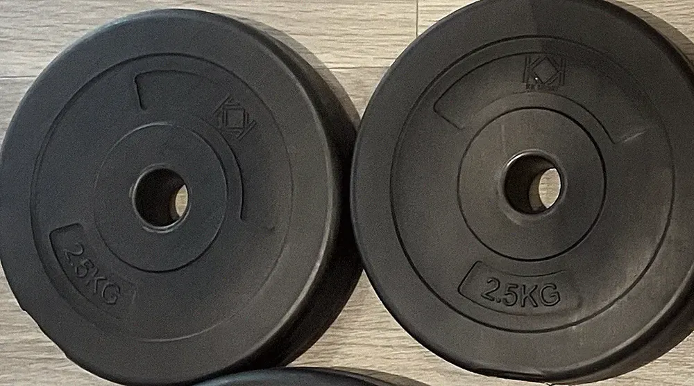 Hantelscheiben 1 Zoll Vinyl Hantelscheiben Langhantel Hantelset 2,5 kg x 2