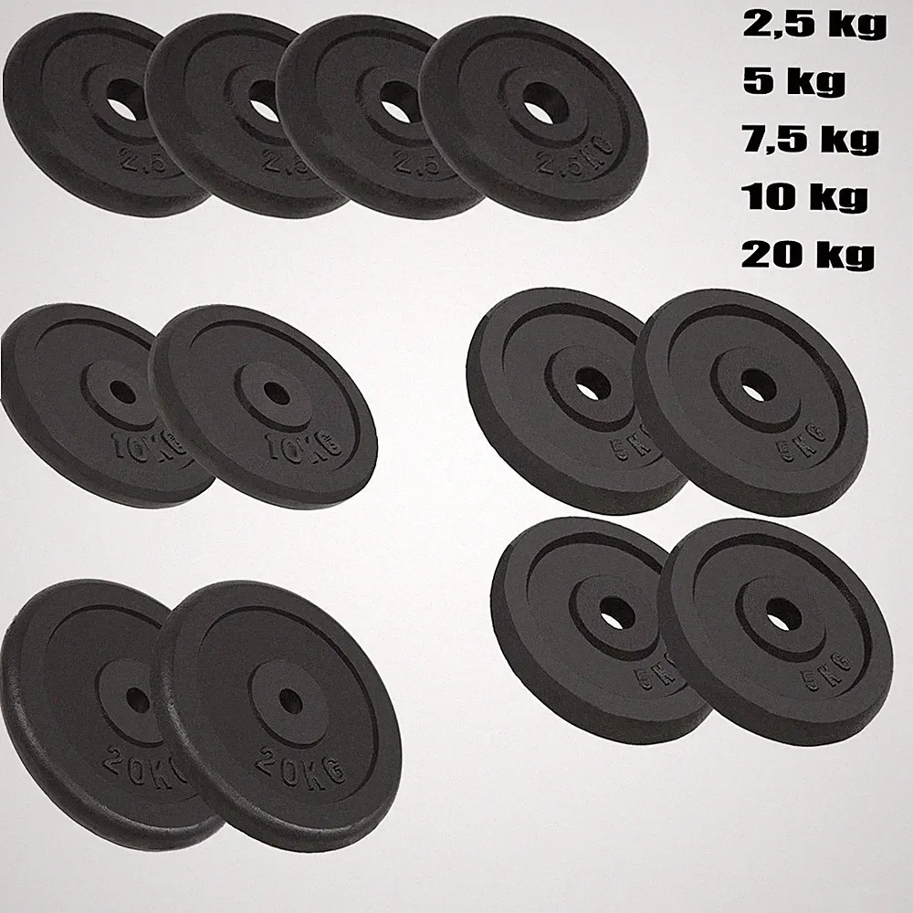 Hantelscheiben Barbell Profi Set Gewichtsscheiben Gusseisen Hantel Gewichte 30mm
