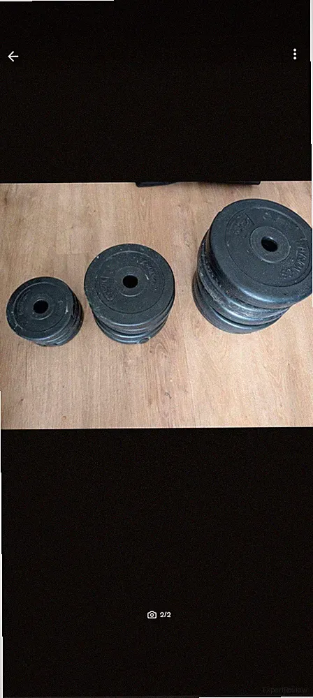 Hantelscheiben Set 1,25 kg Gummi schwarz