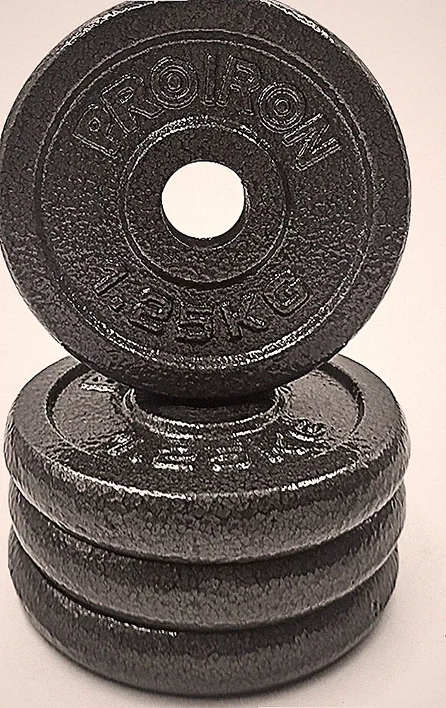 Hantelscheiben-Set aus Gusseisen, 1,25-10 kg, verschiedene Größen, 2,5 cm Stange