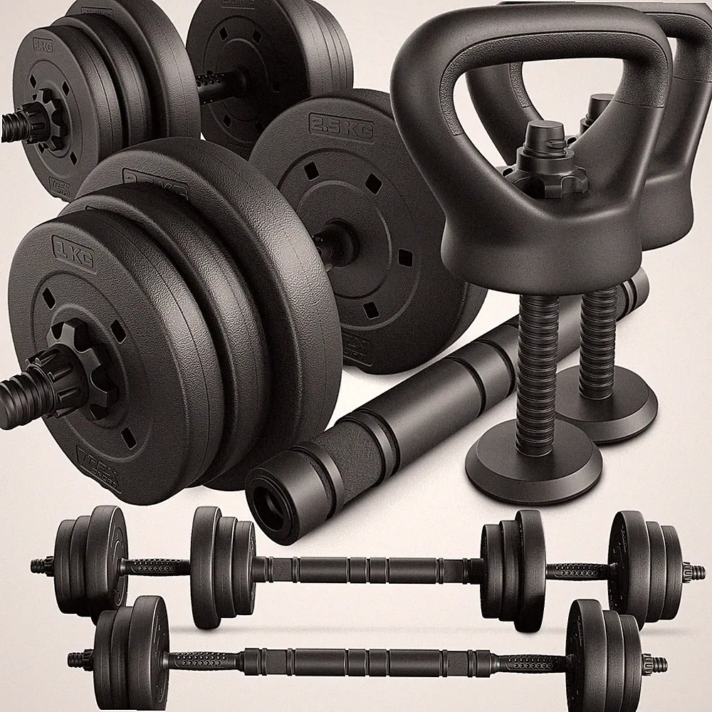 Hantelset 20 kg 4in1 mit Kettlebell