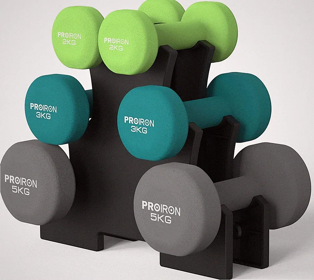 Hantelset 6 Stück Neopren Kurzhanteln 2-5kg Rutschfest Damen Kinder Gym Pilates