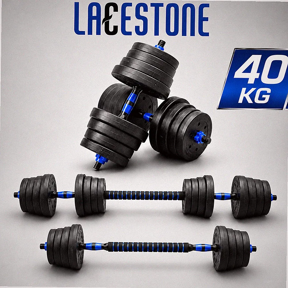 Hantelset Dumbbell Langhantel Kurzhantel 2in1 Hanteln 40kg Lacestone®