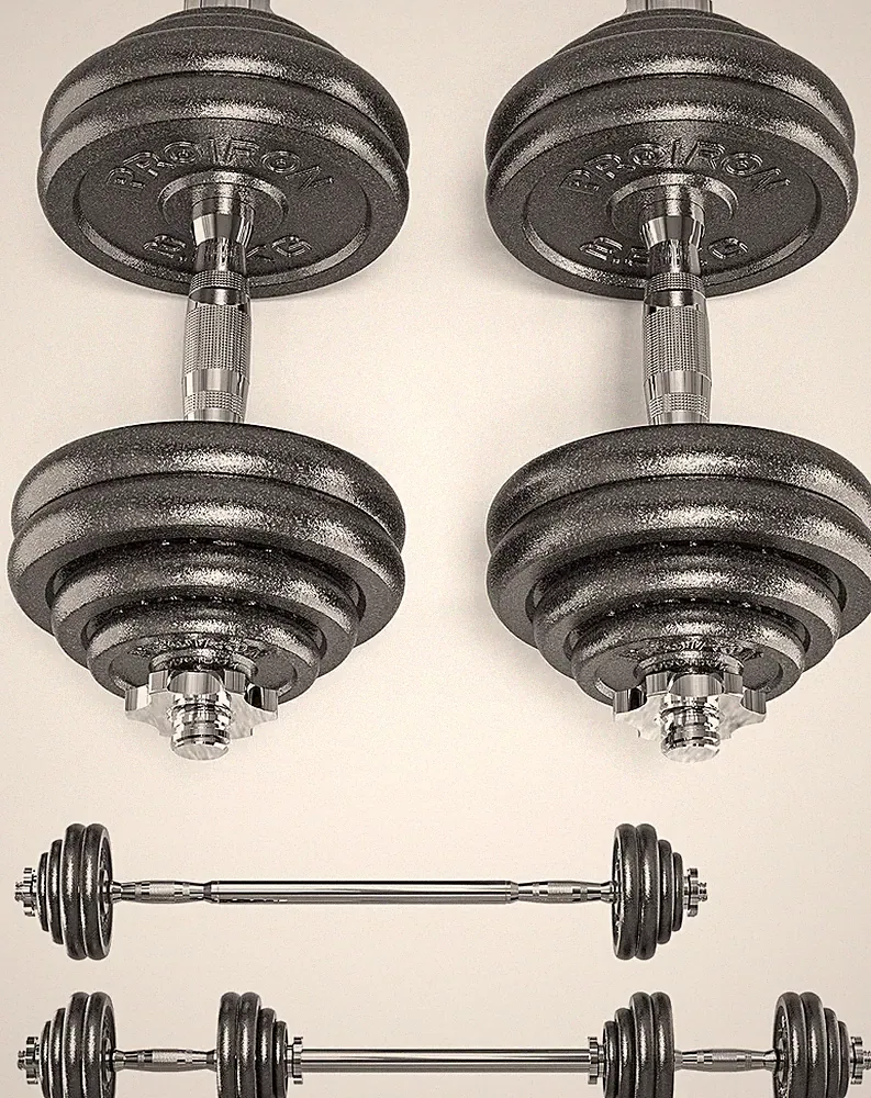 Hantelset Gusseisen 2 in 1 verstellbar 5-30kg