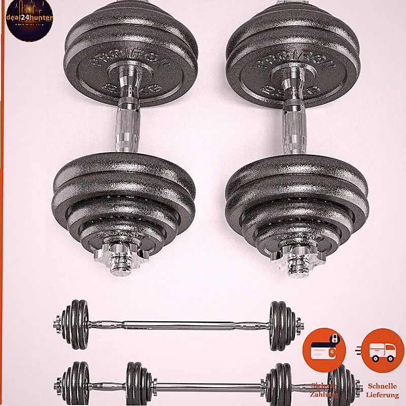 PROIRON Gusseisen Hantelset 2-in-1 30kg