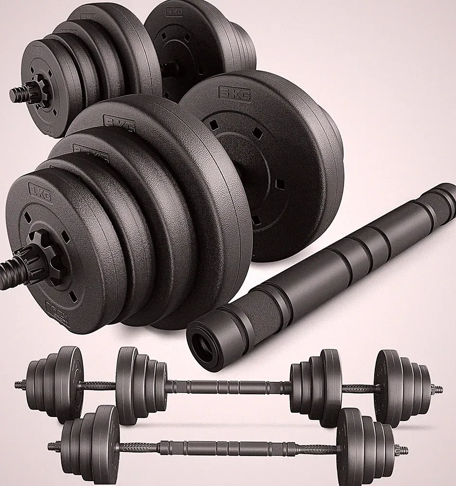 Hantelset Kurzhanteln 2er Set & Langhantel 40 kg