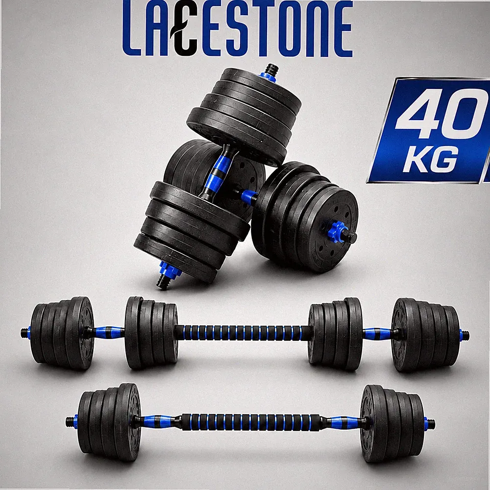 Hantelset Langhantel Kurzhantel 2in1 Hanteln Hantelscheiben 40kg LACESTONE