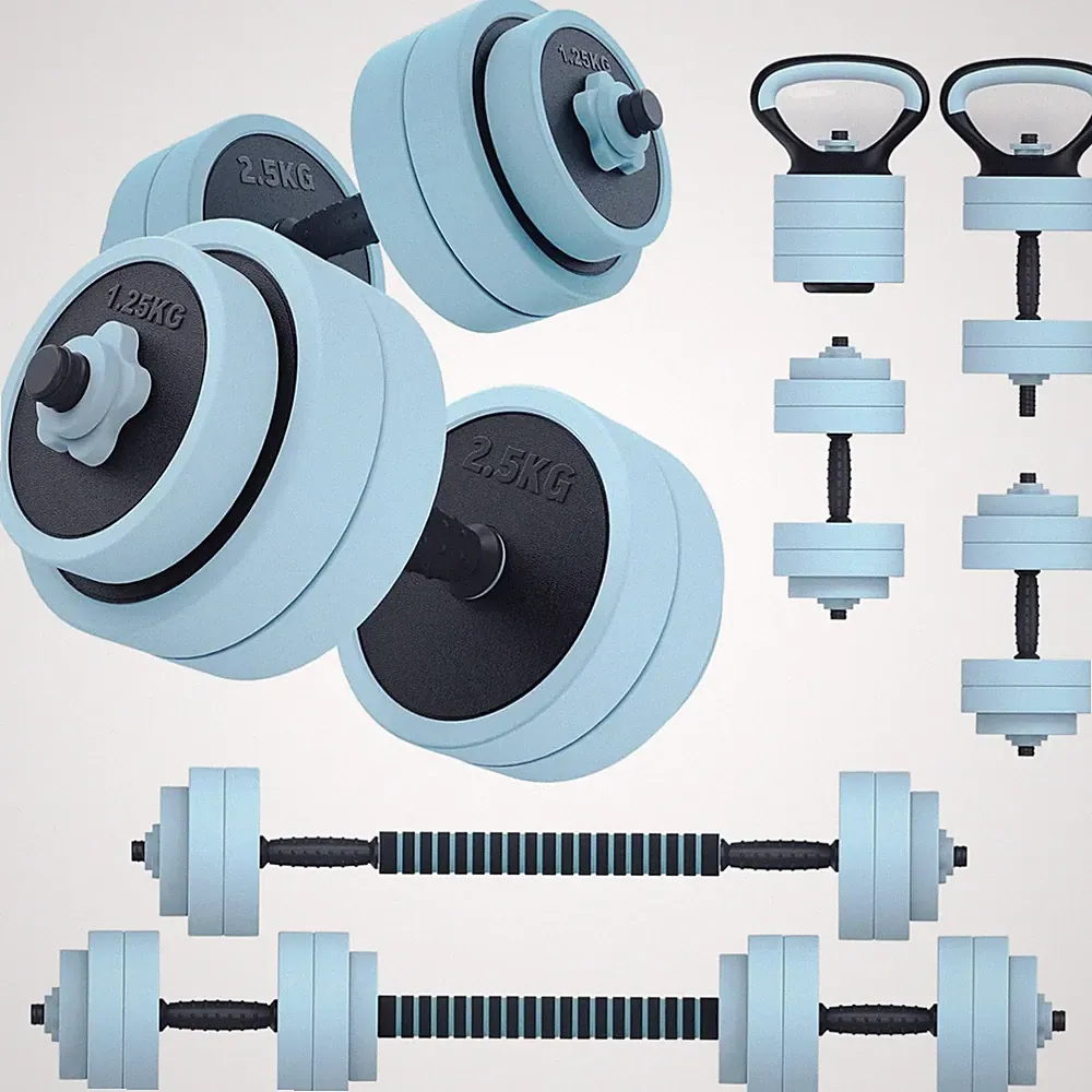 Hantelset Verstellbar 20kg, 4 in 1, Kettlebell, Liegestütz, Fitness, Heimtrai...