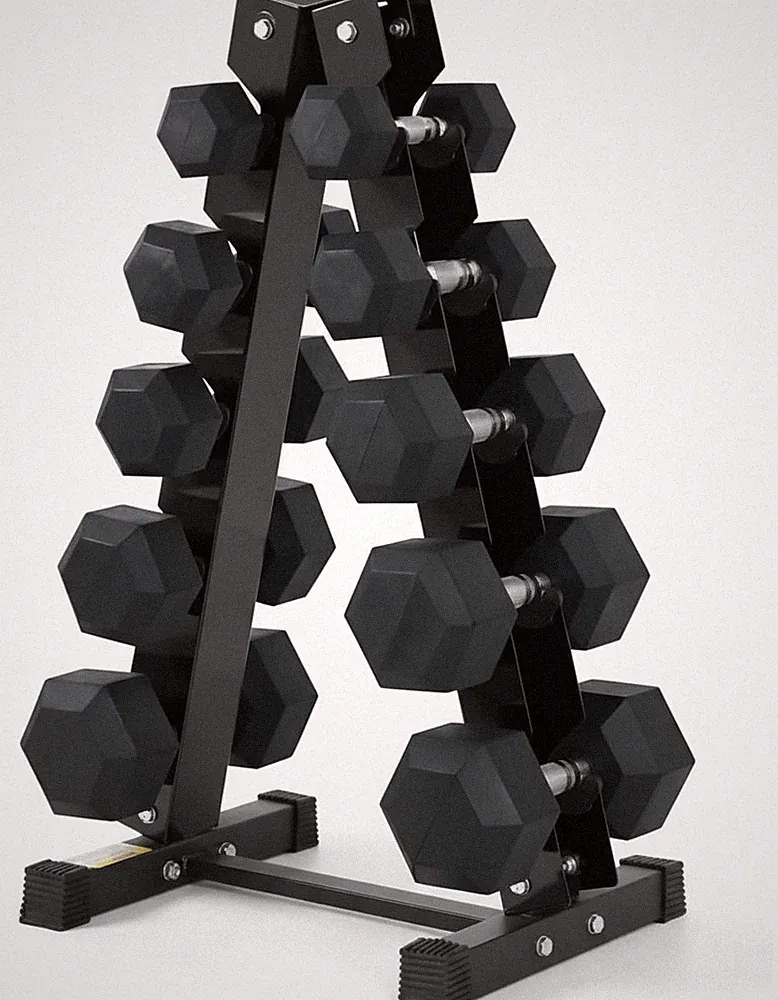 Hex Hantel 5 Ebenen Rack Aufbewahrung Ständer Baum mit Hanteln Set Home Gym Fitness