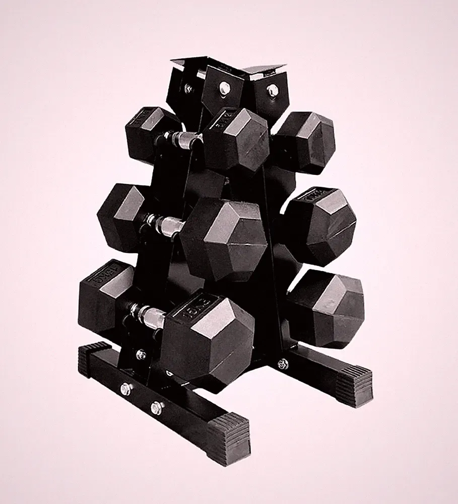 Hex Hantelset 2,5 kg - 30 kg | gummigehüllte Gewichte für Home Gym