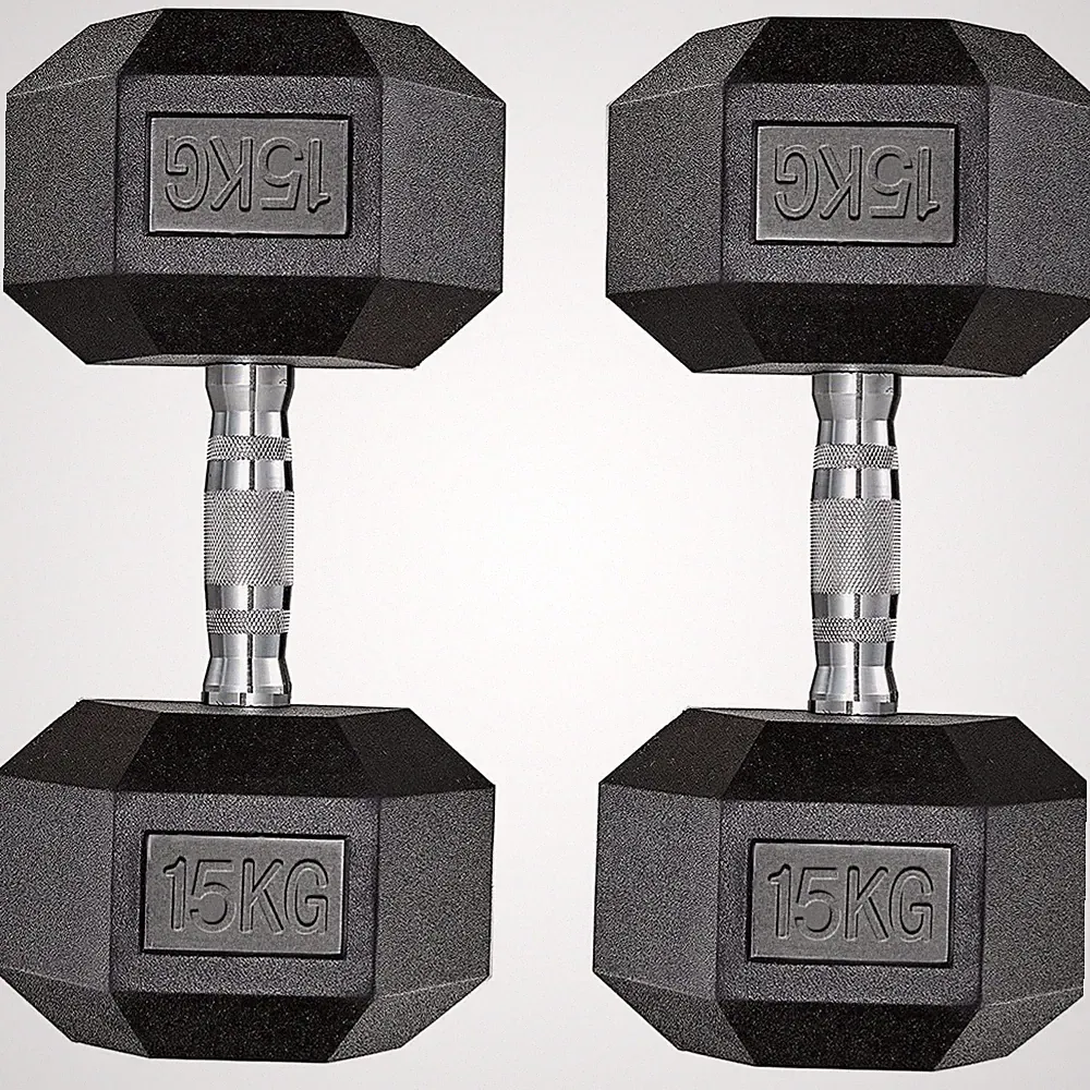 Hexagon Hantelset Kurzhanteln 10-30kg Gummiert, rostfrei, rutschfest, Fitness
