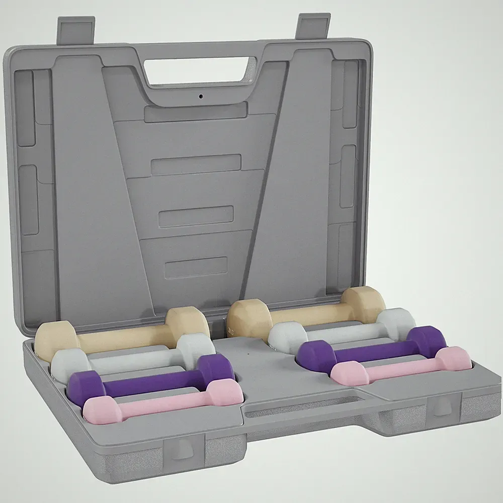 HOMCOM 10kg Hantel Gewichte Set mit Tragetasche, rosa, lila, grau, braun