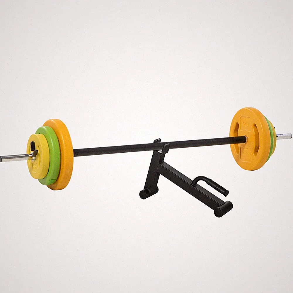 HOMCOM 20kg Langhantel Gewichte Set mit Langhantelheber für Home Gym Krafttraining