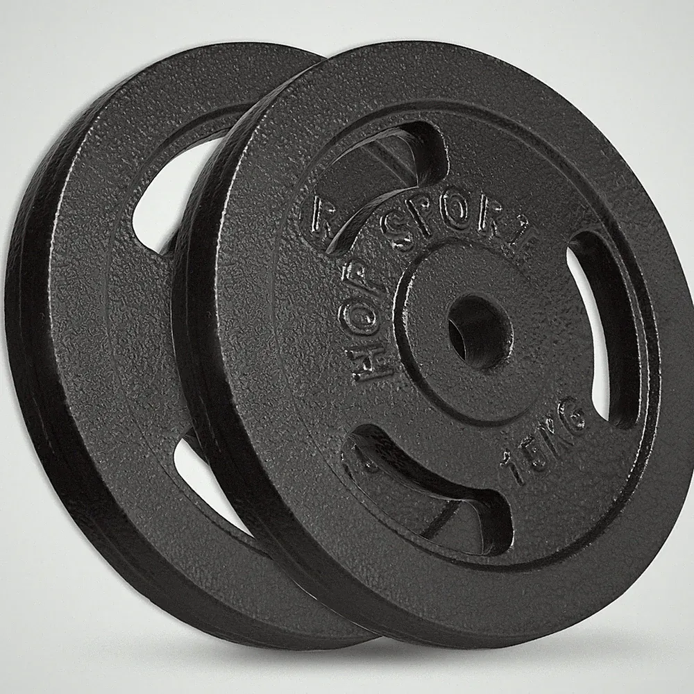 Hop-Sport 30 kg Gusseisen Hantelscheiben Set