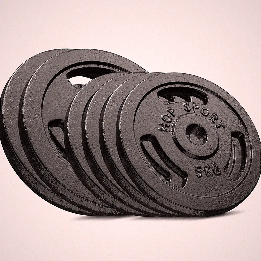 Hop-Sport 40 kg Gusseisen Hantelscheiben Set