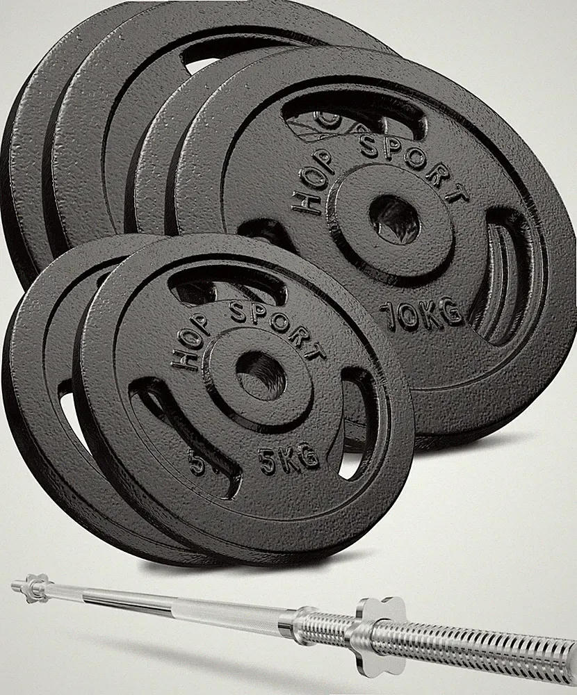 Hop-Sport 69 kg Langhantelset Gusseisen