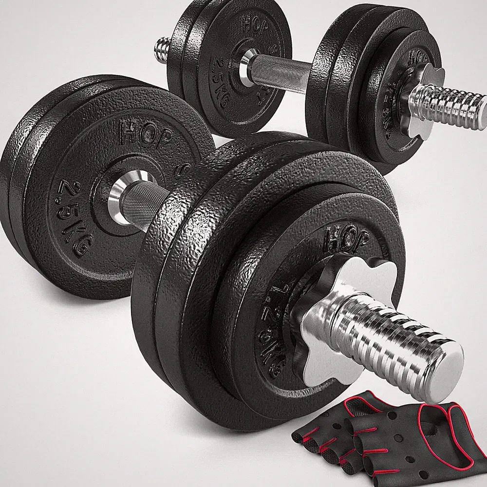 Hop-Sport Gusseisen Kurzhanteln Set 30kg