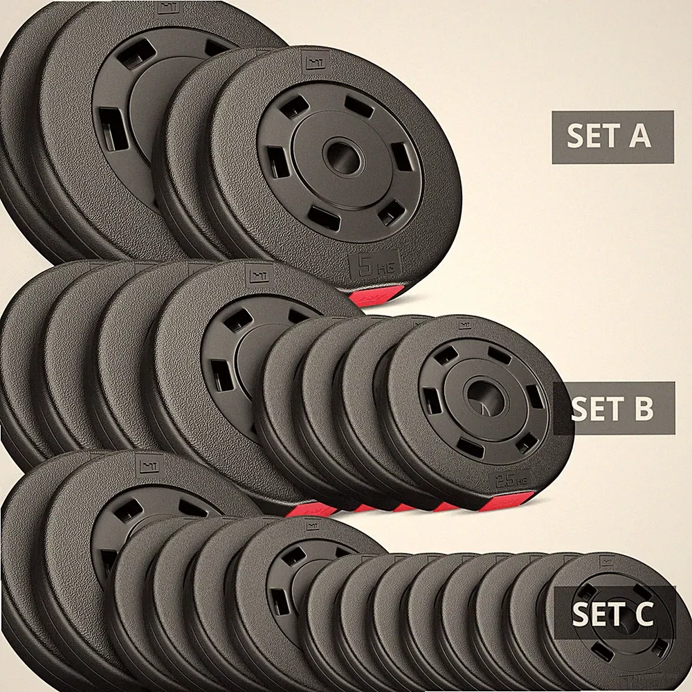 Hop-Sport Hantelscheiben Set Kunststoff 50 kg