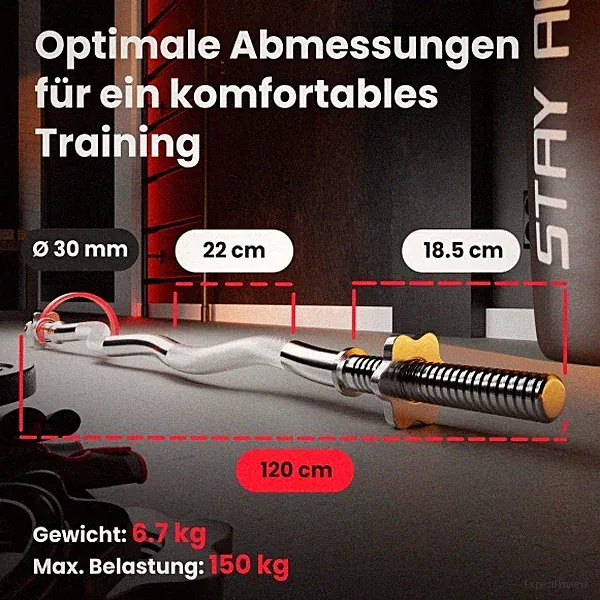 Hop-Sport SZ-Curlstange 120 cm 30 mm