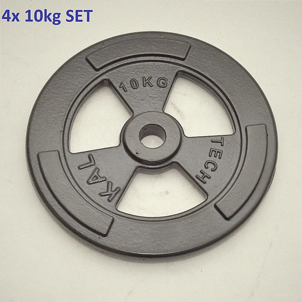 KAWMET Hantelscheiben 40kg 4x10kg