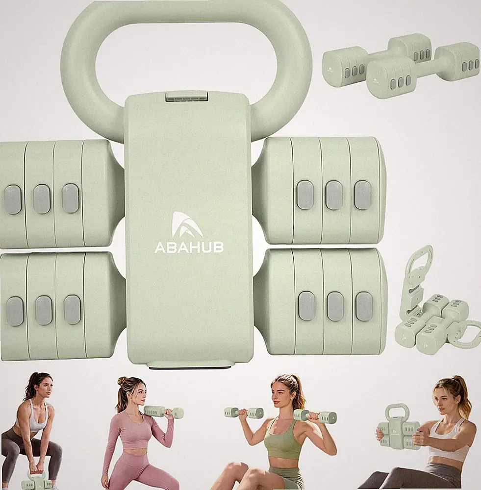 Kettlebell Eisen 5,5kg verstellbar 2in1 Hantelset Fitness Training Damen