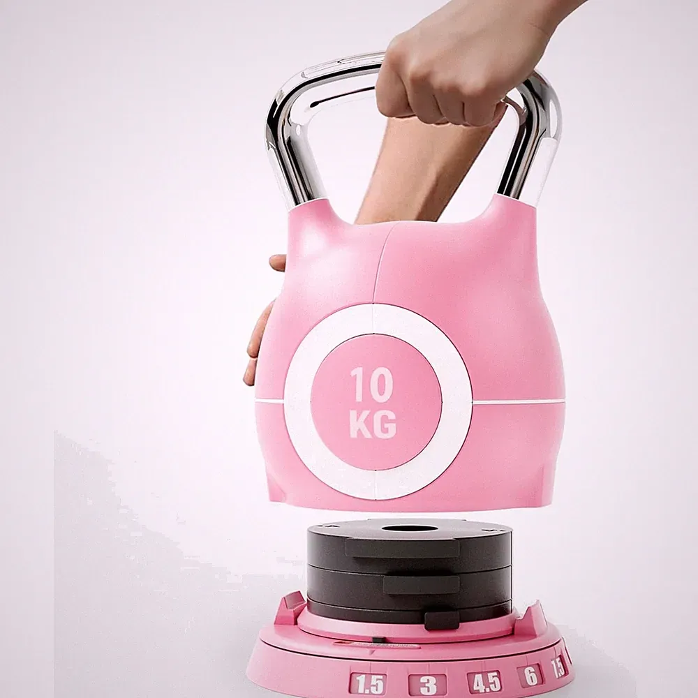 Kettlebell Verstellbar 7-in-1 10KG Fitness Set Hanteln Krafttraining