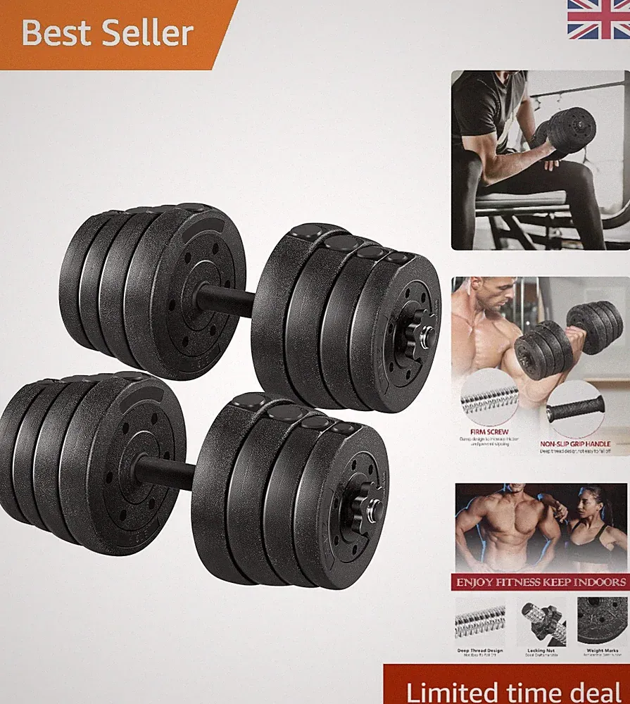 Komplettes verstellbares Hantelset: 30 kg Home Gym Fitness Lösung - Paar enthalten
