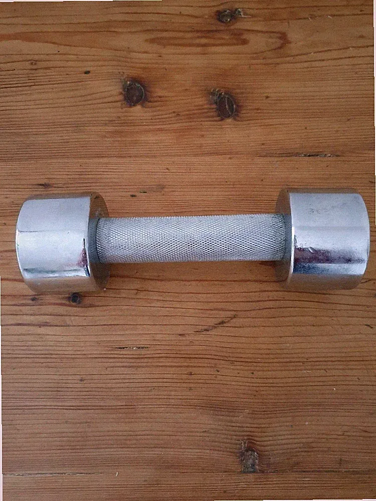 Kurzhantel Edelstahl 2kg silber