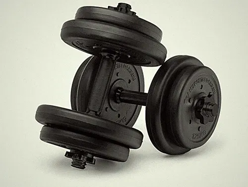 Kurzhantel Set 10-20 kg schwarz Hanteln Dumbbell Kunststoff Gewichte 30/31 mm
