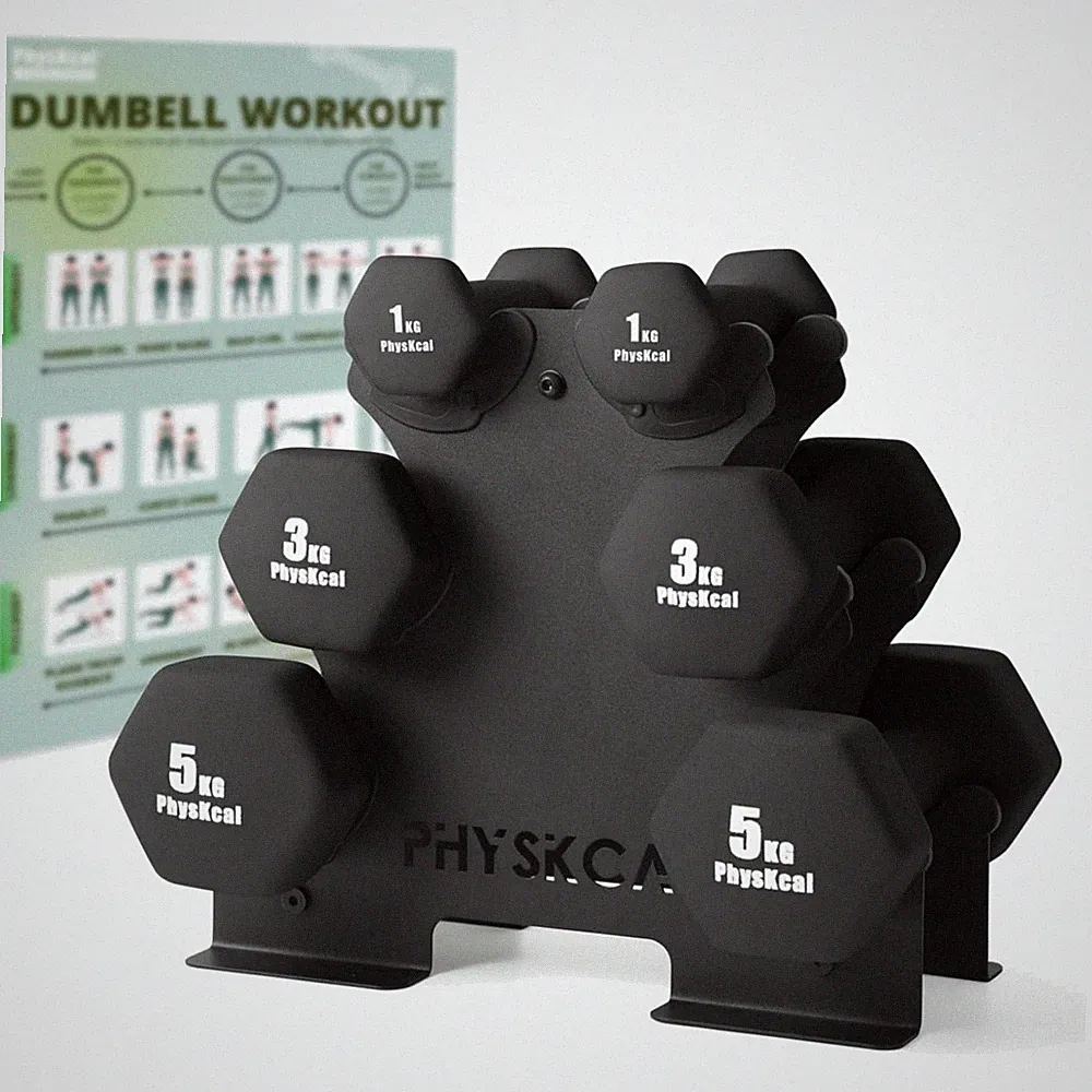 Kurzhantel Set Hanteln 6er Stahl Ständer Neopren Krafttraining