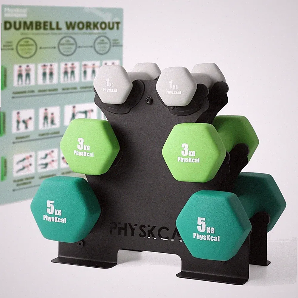 Kurzhantel Set Hanteln Set aufbewahrungsständer Neopren 1Kg 3Kg 5Kg