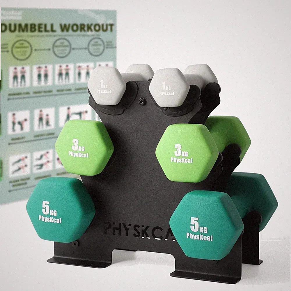 Kurzhantel-Set, Hanteln Set und Aufbewahrungsständer für Heimtraining, Fitnes...