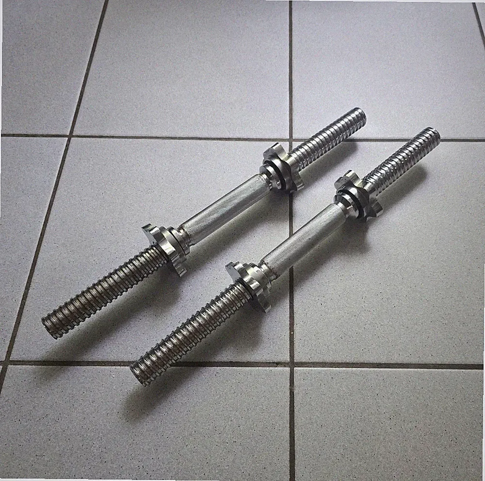 Kurzhantel Stange 45 cm mit Verschlüssen 28 mm Ø ( 2er Set )