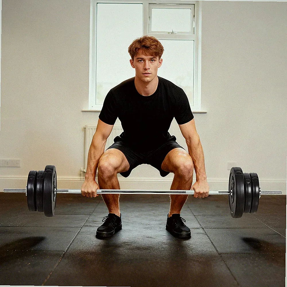 Kurzhantel und Langhantel Set mit 65kg verstellbaren Langhantel Gewichten Set, für Home Gym