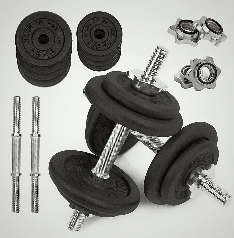 Kurzhanteln 20 kg Set Hantel Hantelset Krafttraining 8 Eisenplatten Gym XTREXO