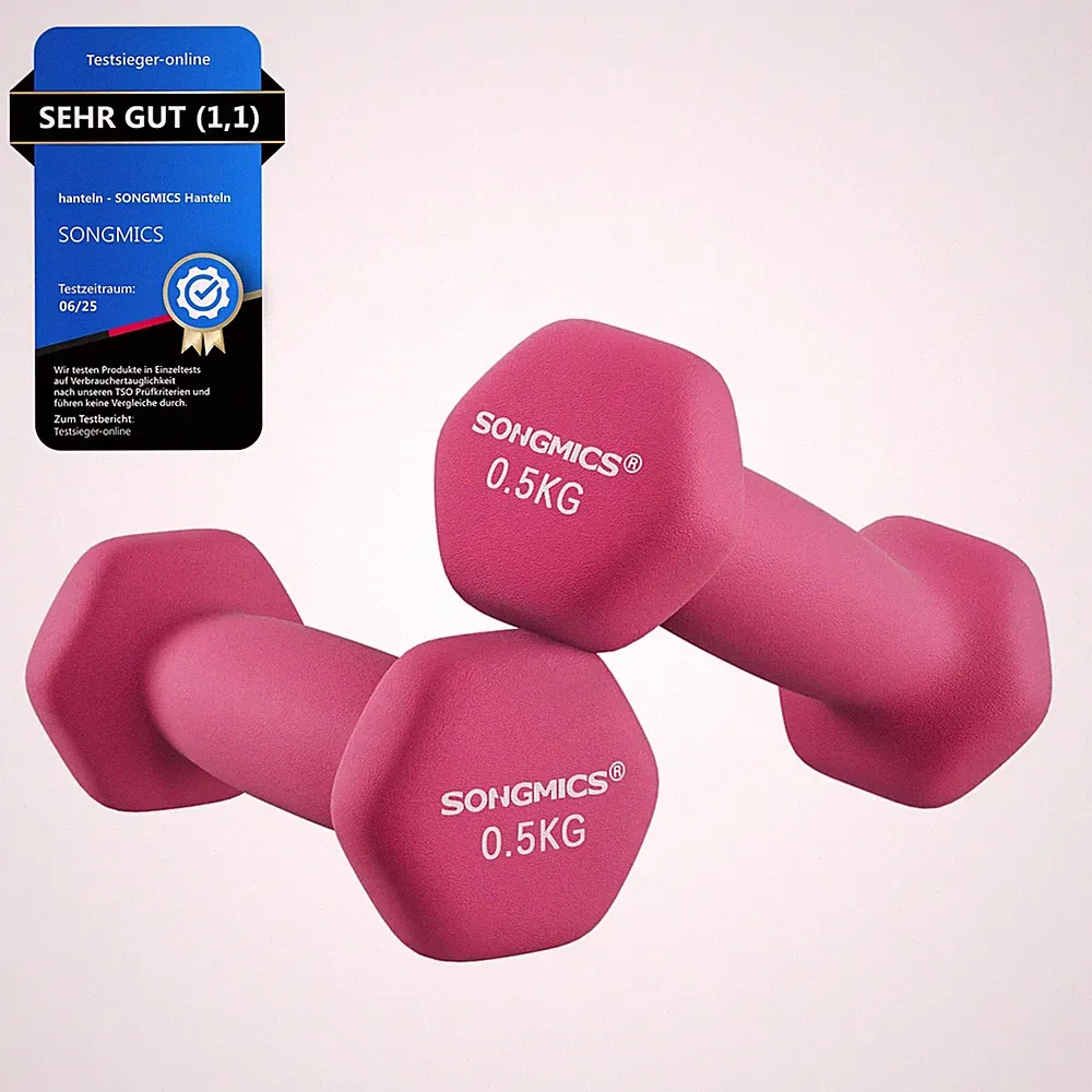 Kurzhanteln 2er Set Neopren 0,5 kg Pink