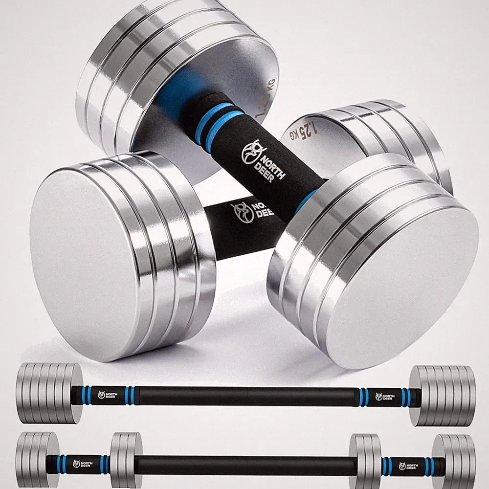 Kurzhanteln 2x10kg verstellbar, Stahl, Fitness, Gym, Zuhause, Gewichtsscheiben