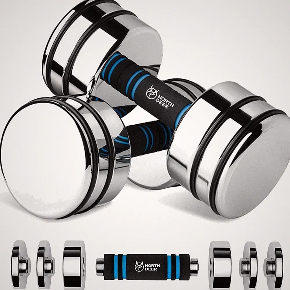 Kurzhanteln Set 2×7,5kg verstellbar Stahl Gusseisen Fitness Heim