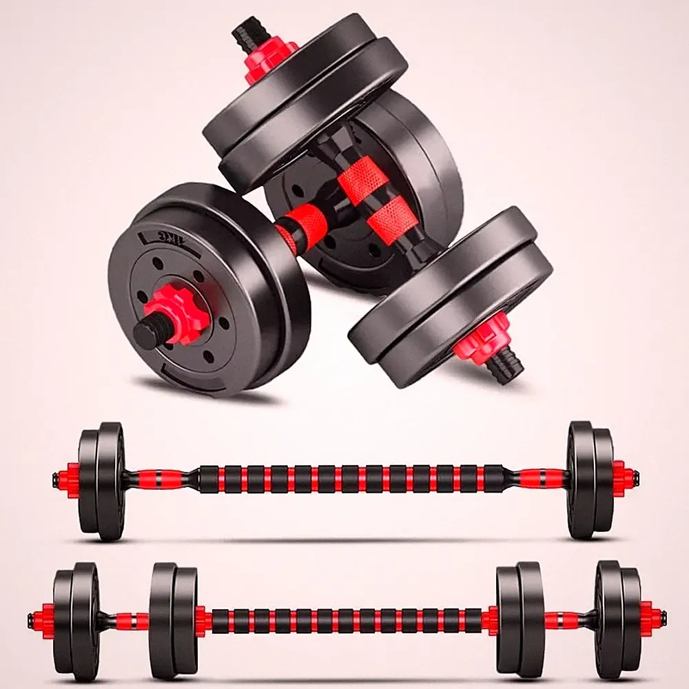 Kurzhanteln Set Verstellbar 10kg Fitness Hantelstangen Weights Aerobic Gym