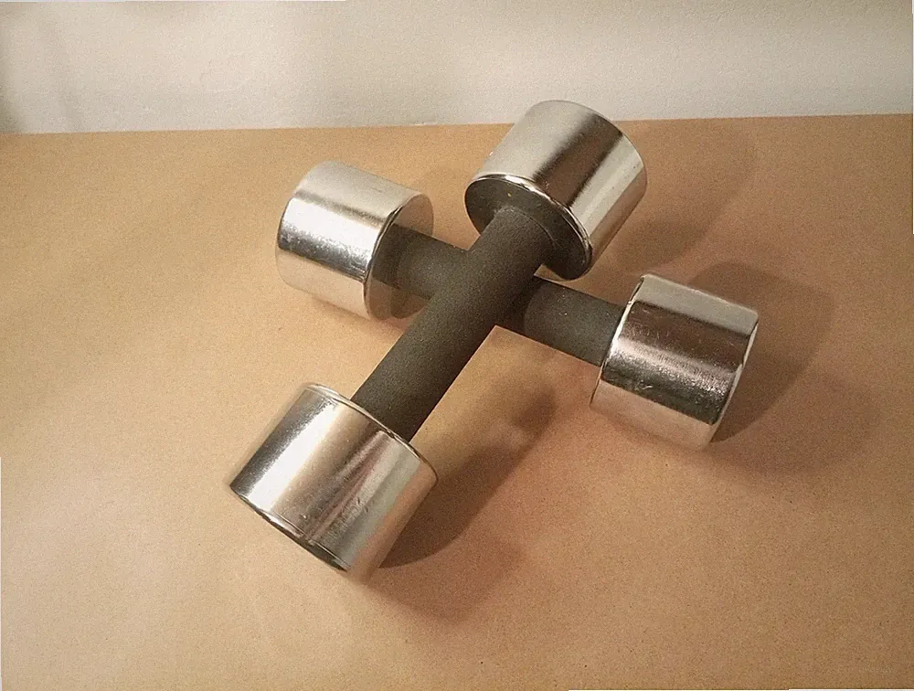 Lonsdale Chrome Hantel Paar 4kg Lonsdale 2x4 kg Hantel Gewichte Home Gym Set